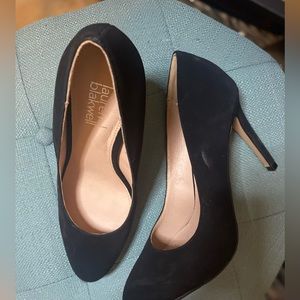 Women’s black suede pumps